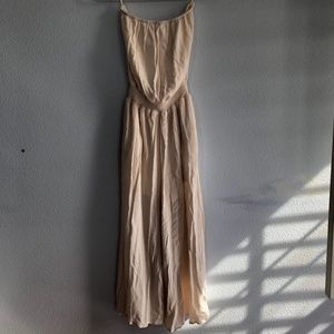 Cream Cotton Candy LA Strapless jumpsuit